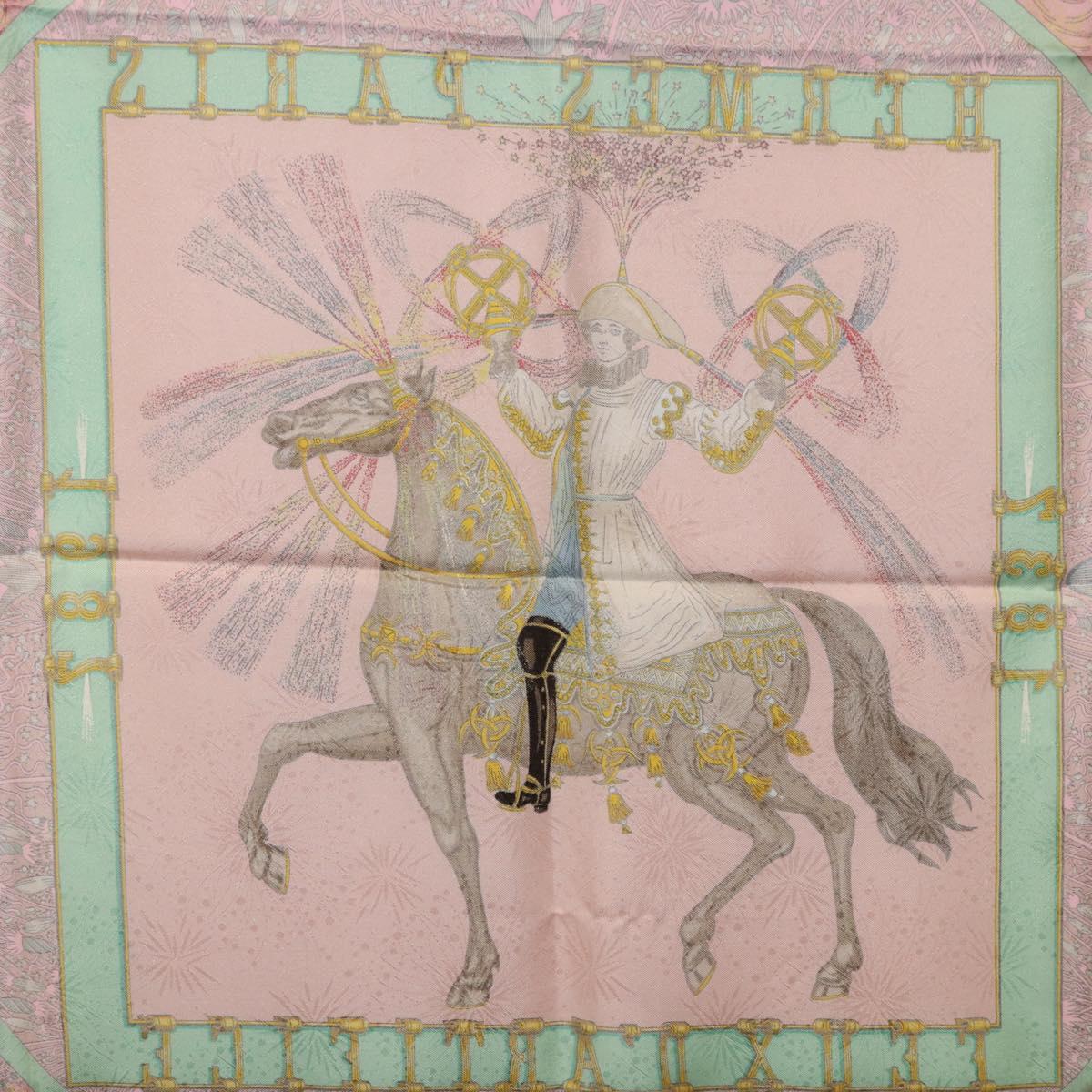 HERMES Carre 90 Scarf Silk Pink Auth 199729M