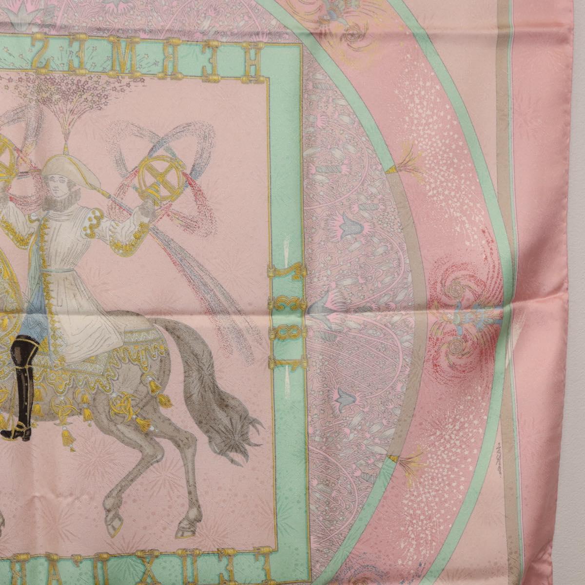 HERMES Carre 90 Scarf Silk Pink Auth 199729M