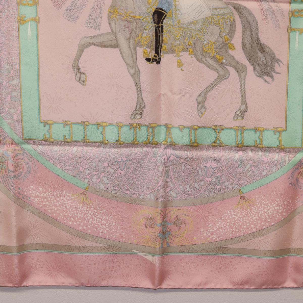 HERMES Carre 90 Scarf Silk Pink Auth 199729M