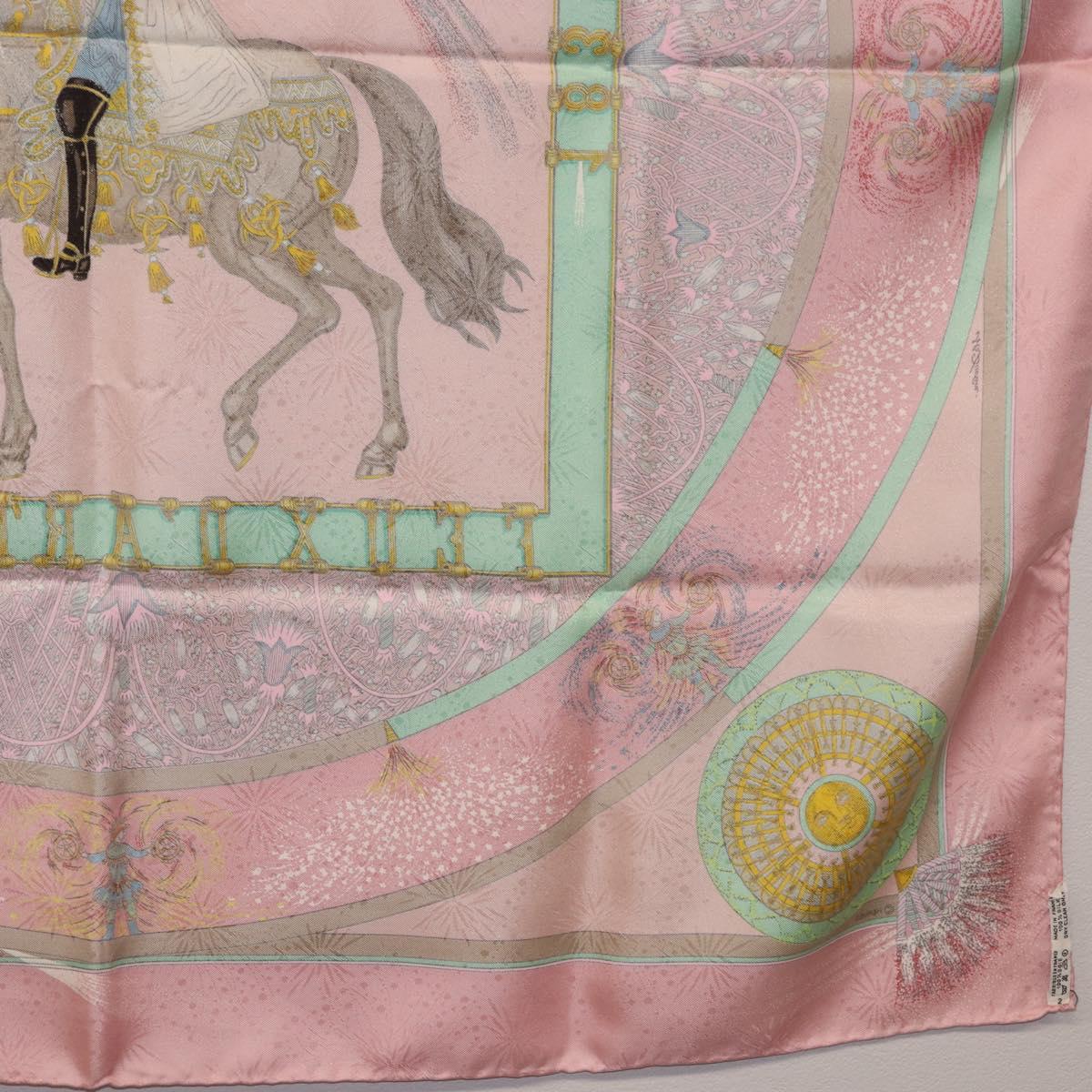 HERMES Carre 90 Scarf Silk Pink Auth 199729M