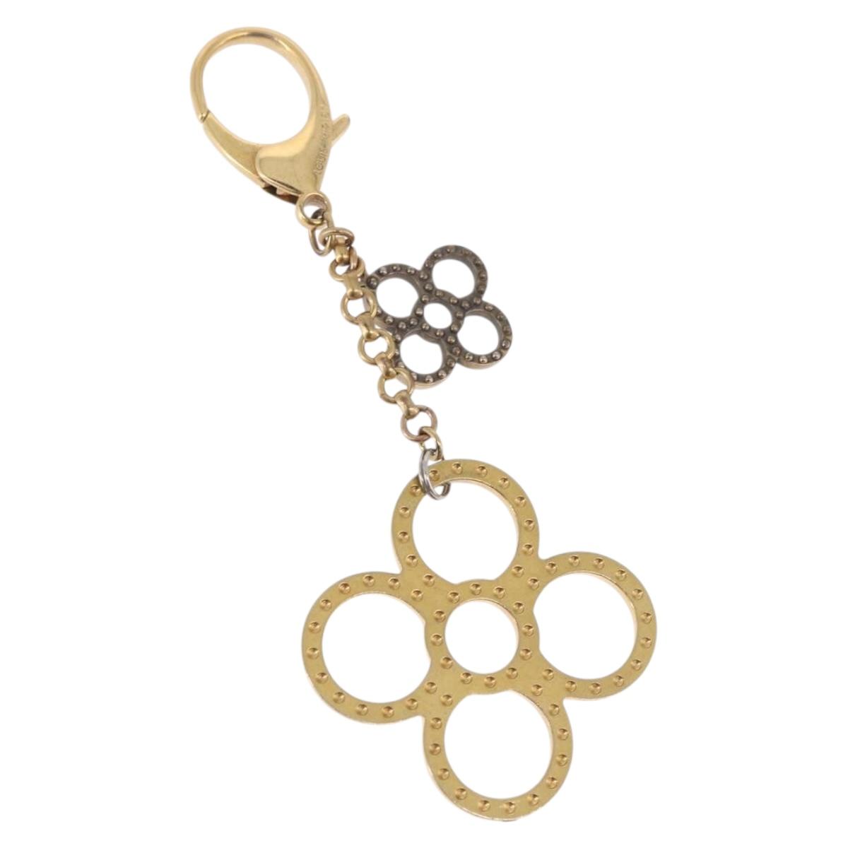 LOUIS VUITTON Bijoux Sac Tapage Key Holder Gold M65090 LV Auth 199731