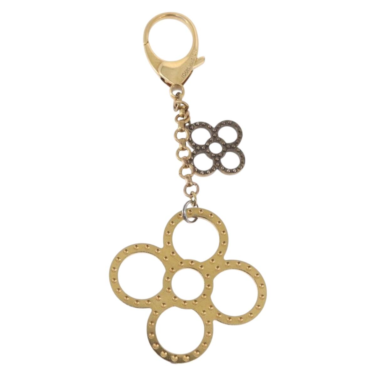 LOUIS VUITTON Bijoux Sac Tapage Key Holder Gold M65090 LV Auth 199731