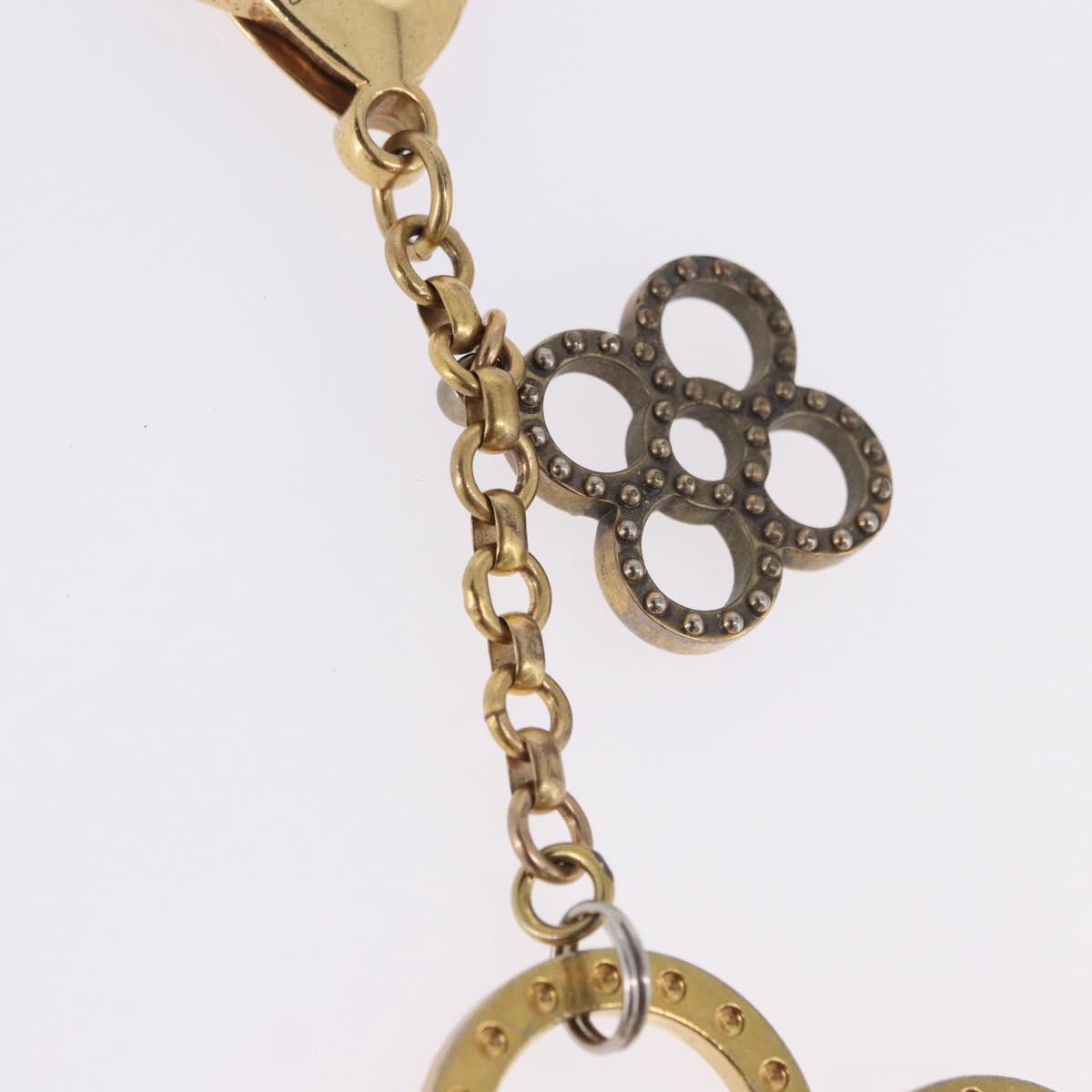 LOUIS VUITTON Bijoux Sac Tapage Key Holder Gold M65090 LV Auth 199731