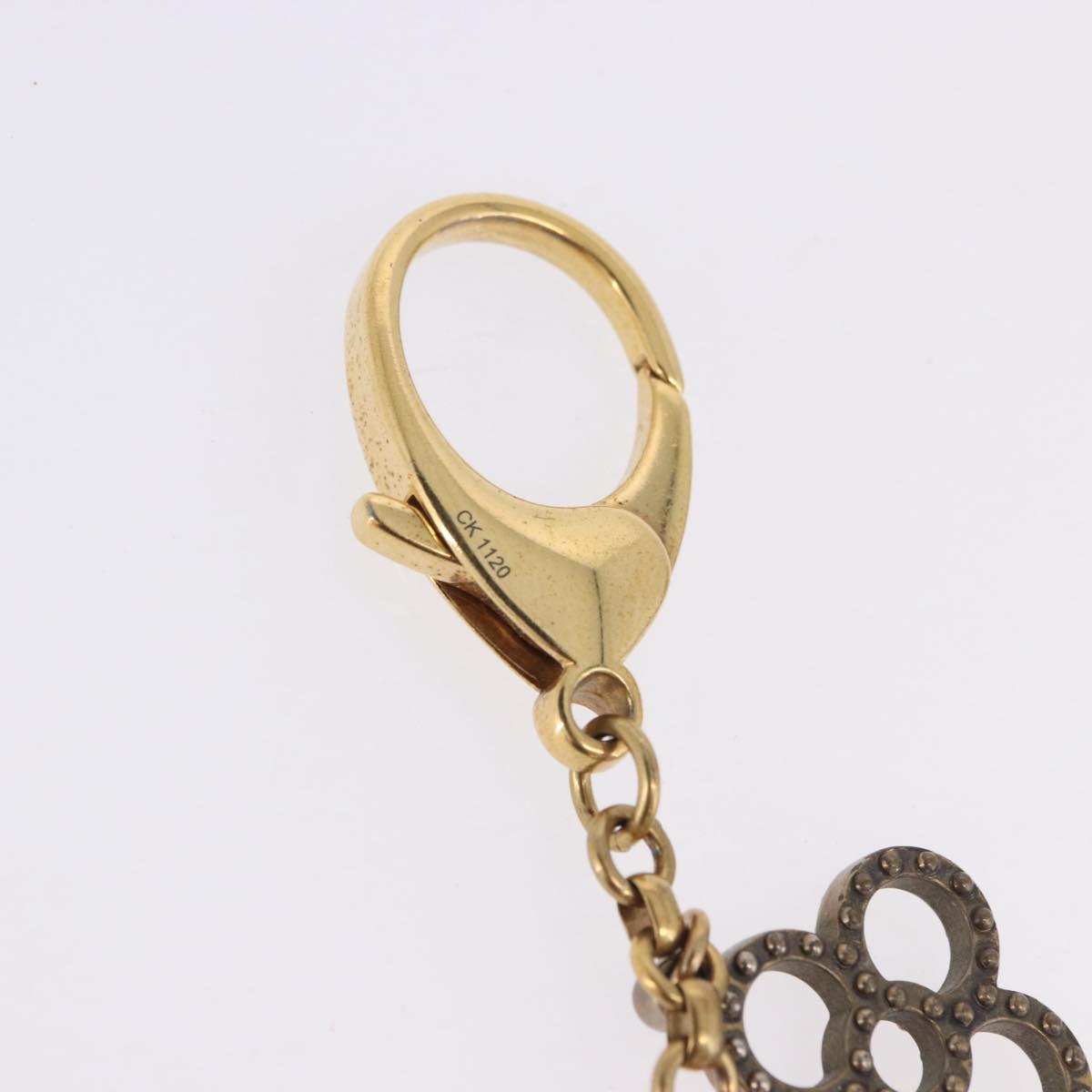 LOUIS VUITTON Bijoux Sac Tapage Key Holder Gold M65090 LV Auth 199731