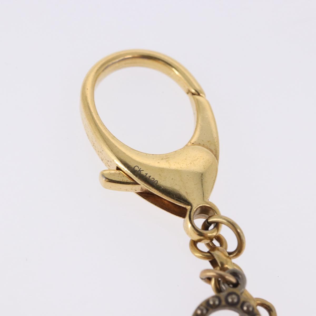 LOUIS VUITTON Bijoux Sac Tapage Key Holder Gold M65090 LV Auth 199731