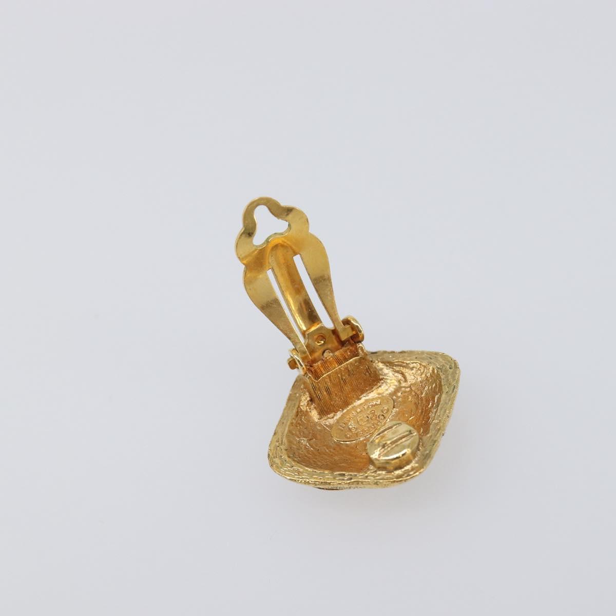 CHANEL Earring metal Gold CC Auth 199734V