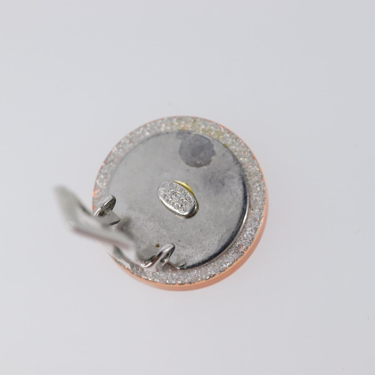 CHANEL Earring plastic Orange CC Auth 199737V
