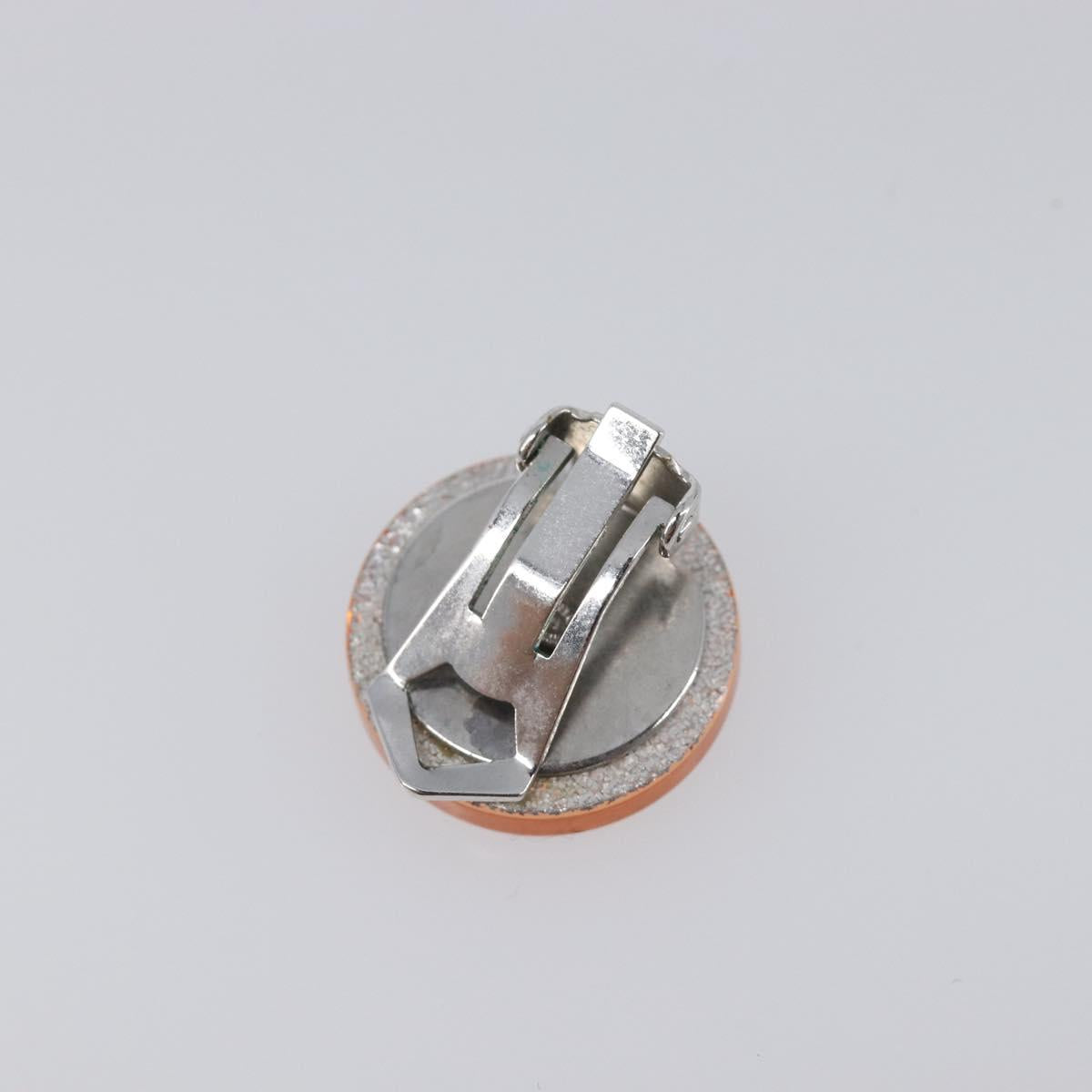CHANEL Earring plastic Orange CC Auth 199737V