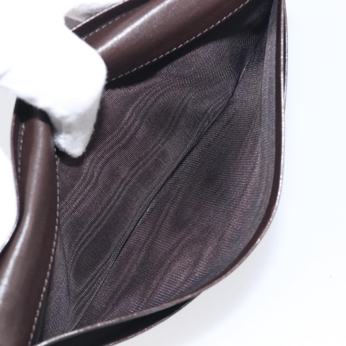 FENDI Zucca Canvas Long Wallet Black Brown Auth 199787A
