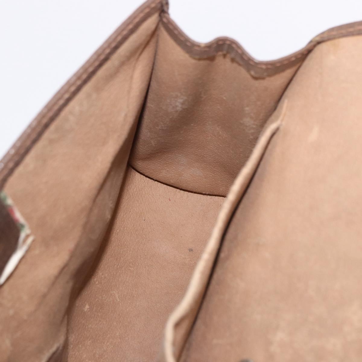 GUCCI GG Supreme Web Sherry Line Clutch Bag PVC Beige 89 01 030 Auth 199803