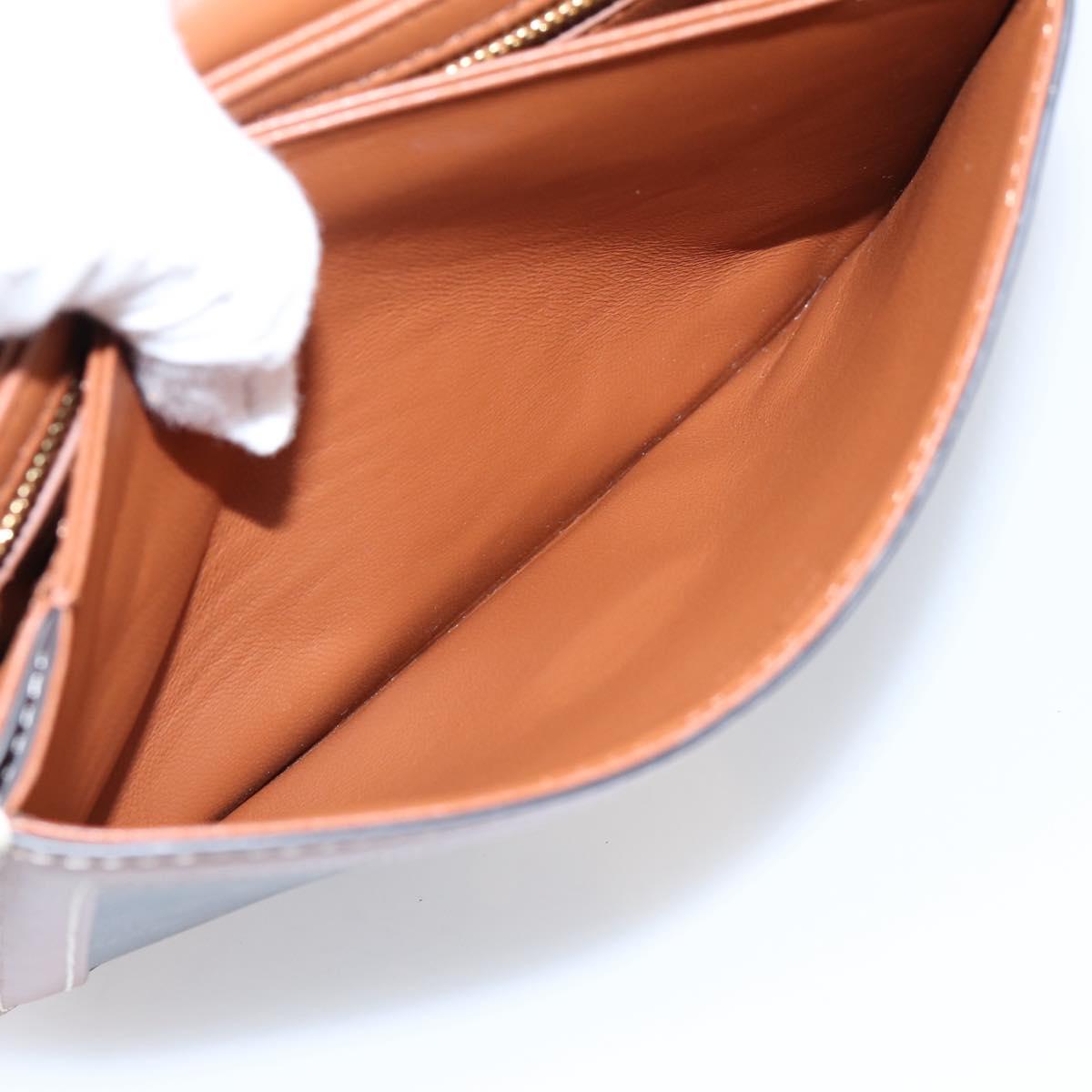 CELINE Triomphe Shoulder Bag PVC Leather Brown Gold Tone Auth 199806SM