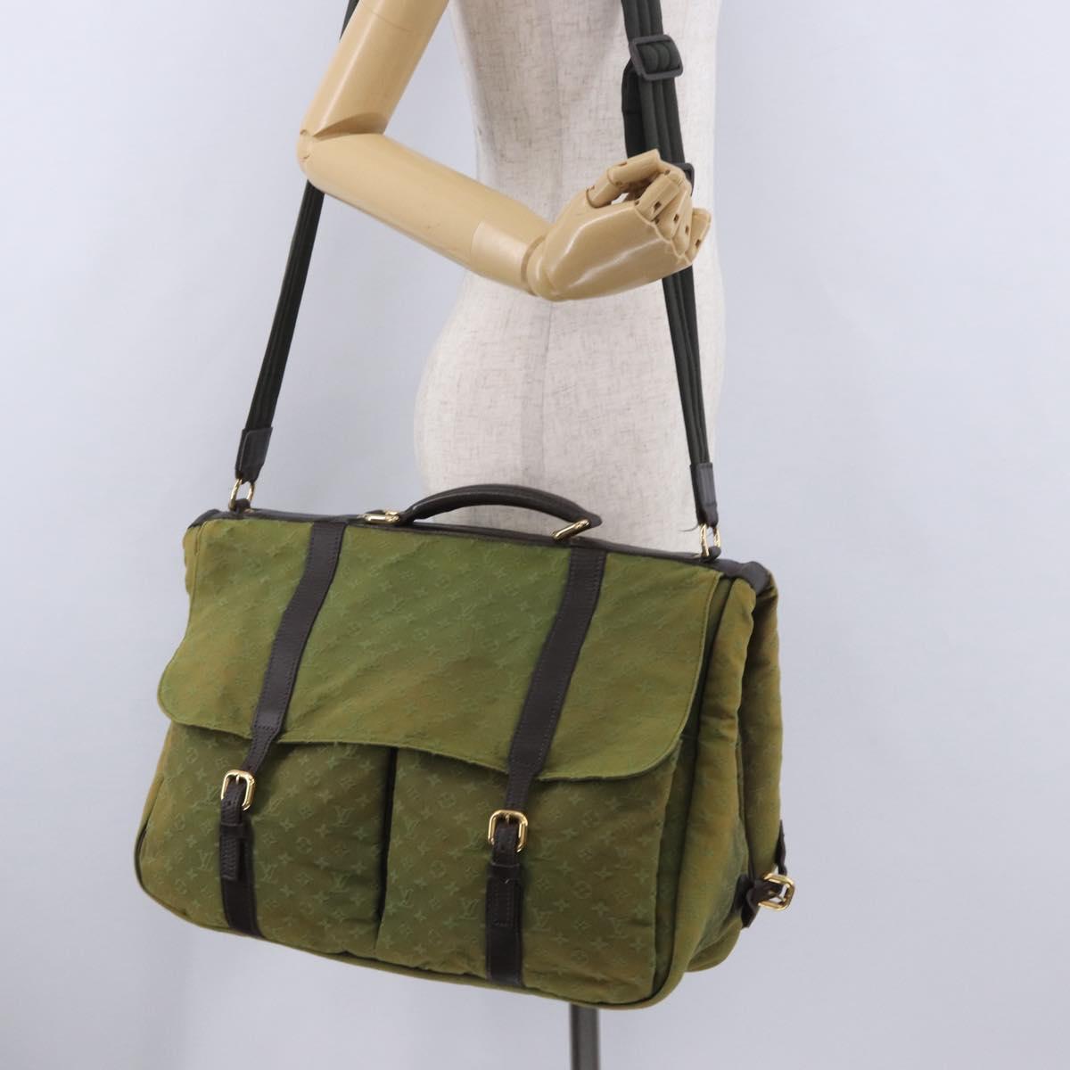 LOUIS VUITTON Monogram Mini Sac Maman Bag TST Khaki M42351 LV Auth 199817