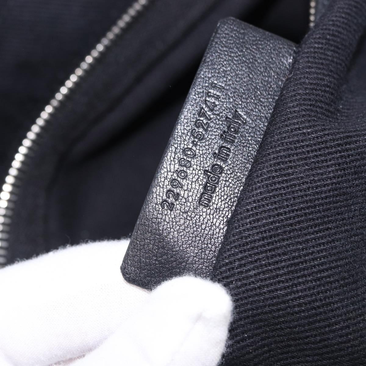 SAINT LAURENT Muse Toe Hand Bag Leather Black Silver 197149 Auth 199840A