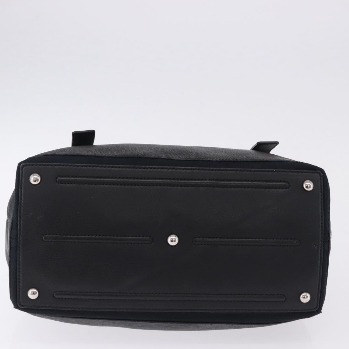 SAINT LAURENT Muse Toe Hand Bag Leather Black Silver 197149 Auth 199840A