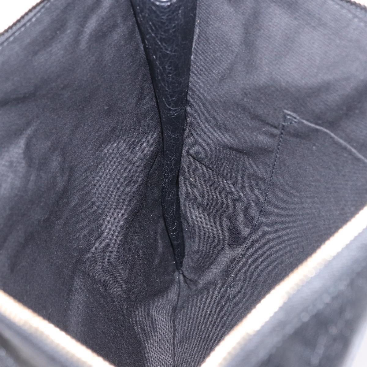 BALENCIAGA Giant Clutch Bag Leather Black Gold Auth 199841V