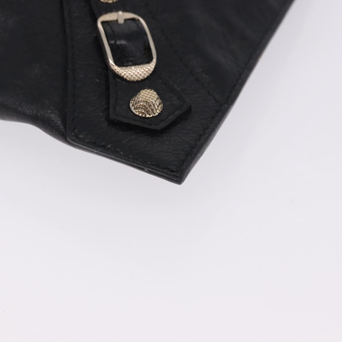 BALENCIAGA Giant Clutch Bag Leather Black Gold Auth 199841V