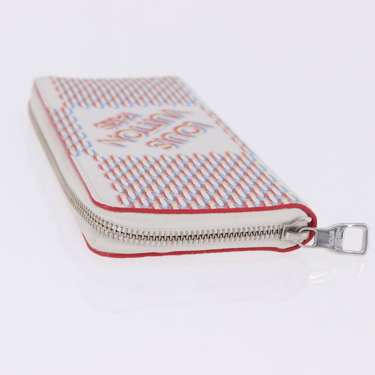 LOUIS VUITTON Damier Damier Spray Zippy Wallet Vertical M81403 LV Auth 199847M