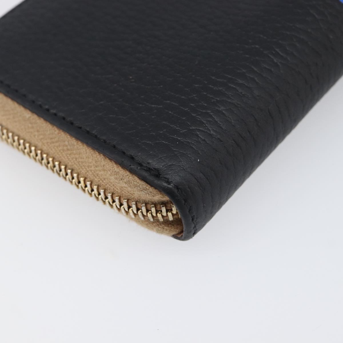 GUCCI Long Wallet Leather Black Gold 368232 Auth 199849A