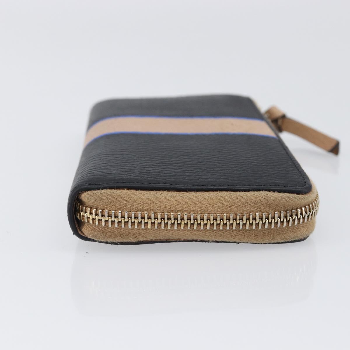 GUCCI Long Wallet Leather Black Gold 368232 Auth 199849A