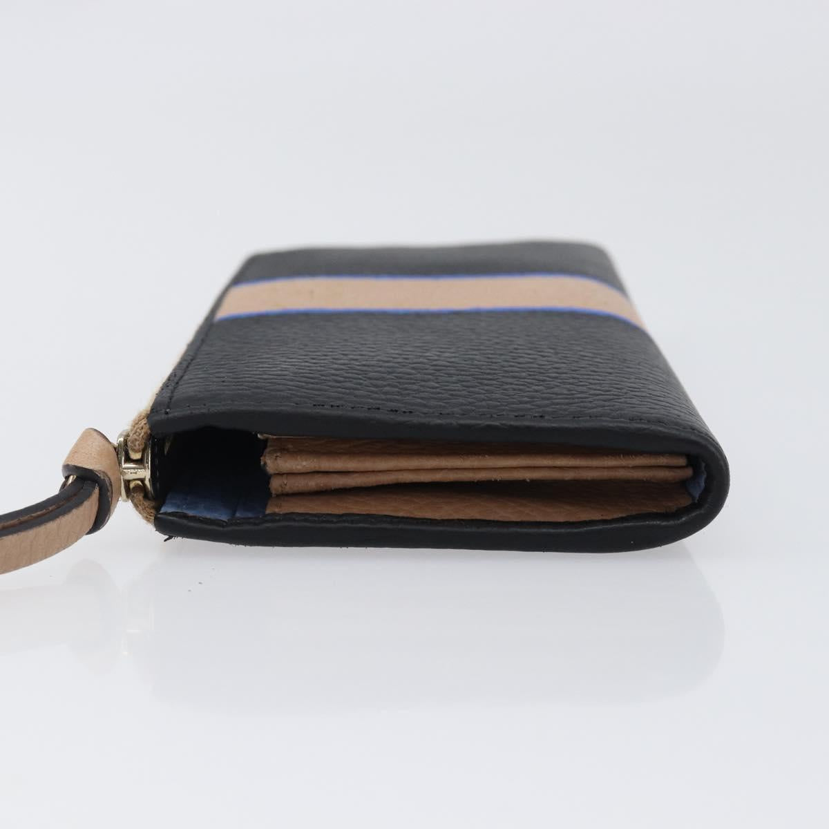 GUCCI Long Wallet Leather Black Gold 368232 Auth 199849A