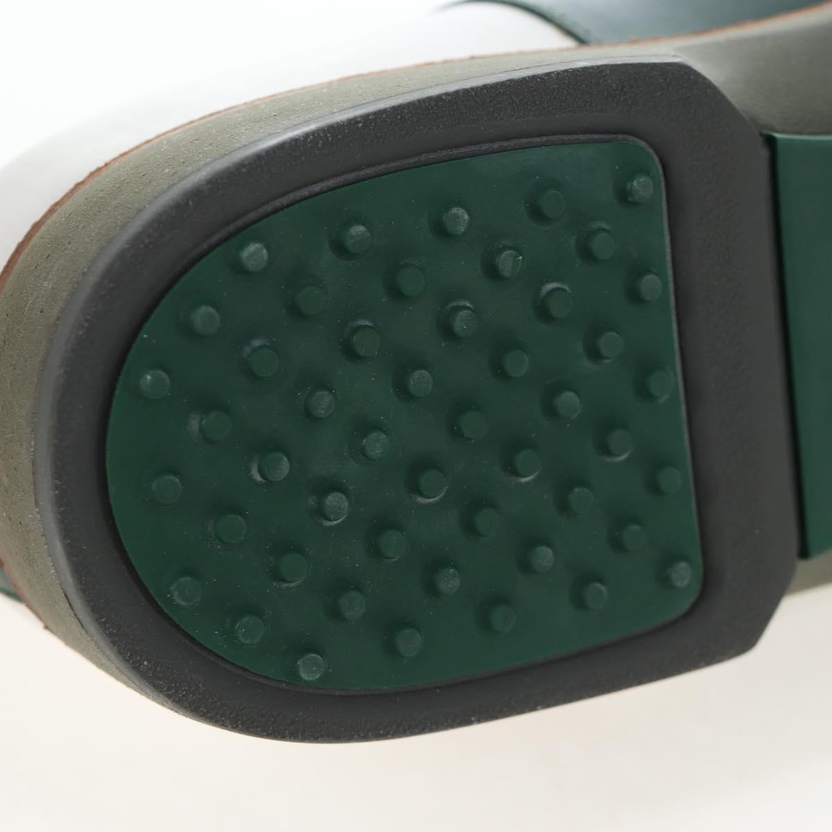 Salvatore Ferragamo Saddle Shoes Leather Green Auth 199854M