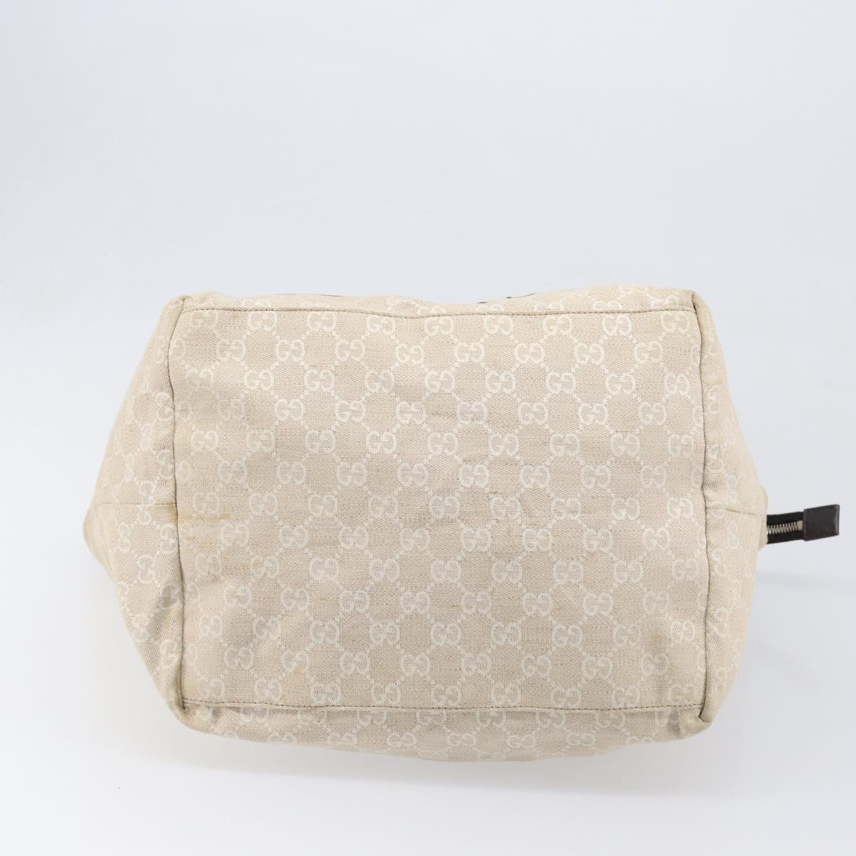 GUCCI GG Canvas Museo Tote Bag Ivory Silver 283416 Auth 199855