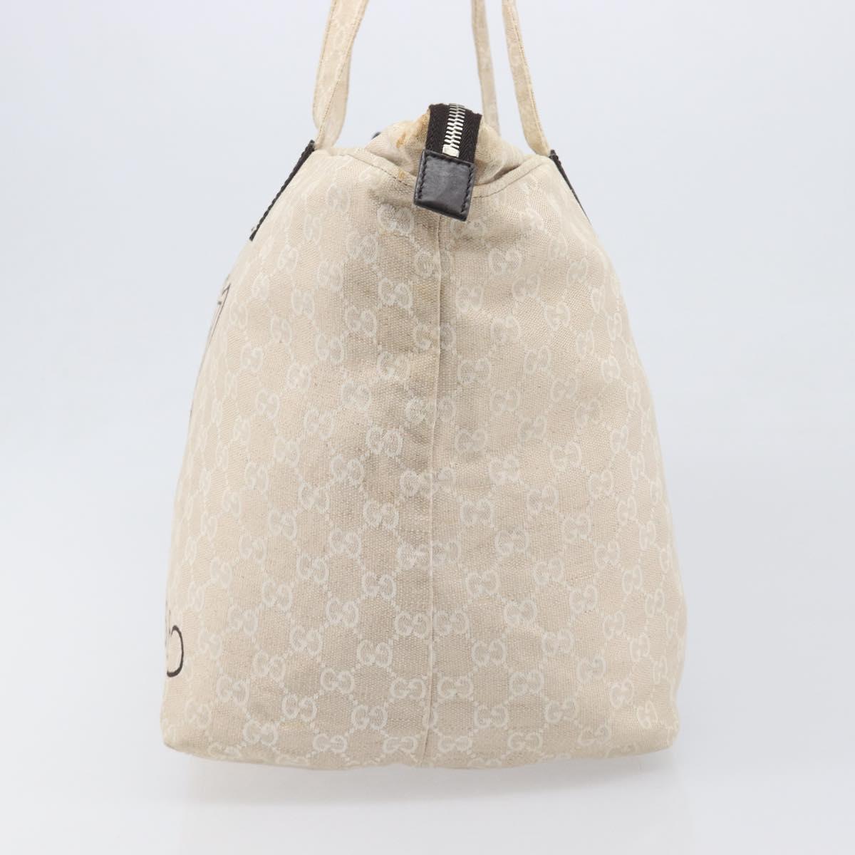 GUCCI GG Canvas Museo Tote Bag Ivory Silver 283416 Auth 199855