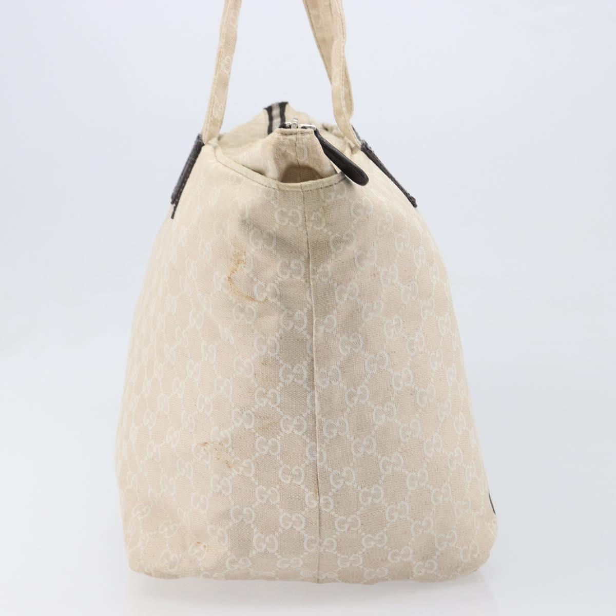 GUCCI GG Canvas Museo Tote Bag Ivory Silver 283416 Auth 199855