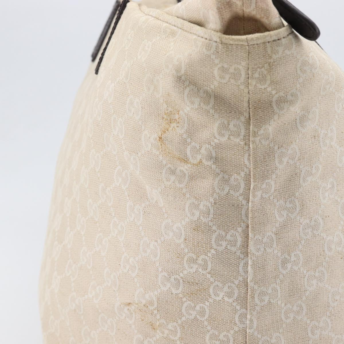 GUCCI GG Canvas Museo Tote Bag Ivory Silver 283416 Auth 199855