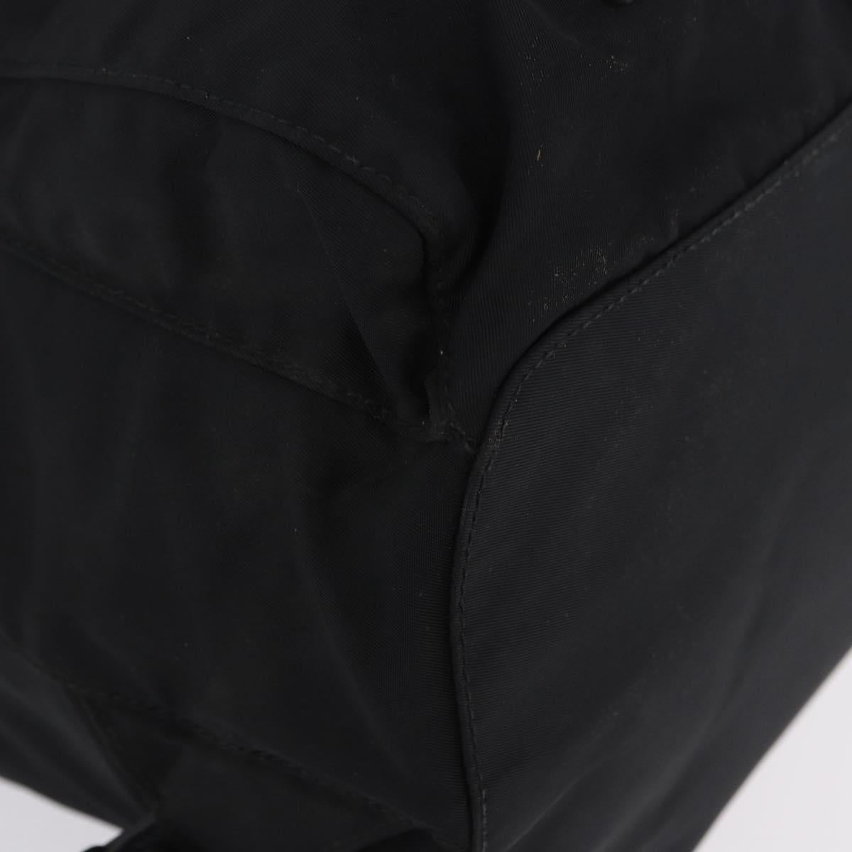 PRADA Backpack Nylon Black Silver Auth 199856A