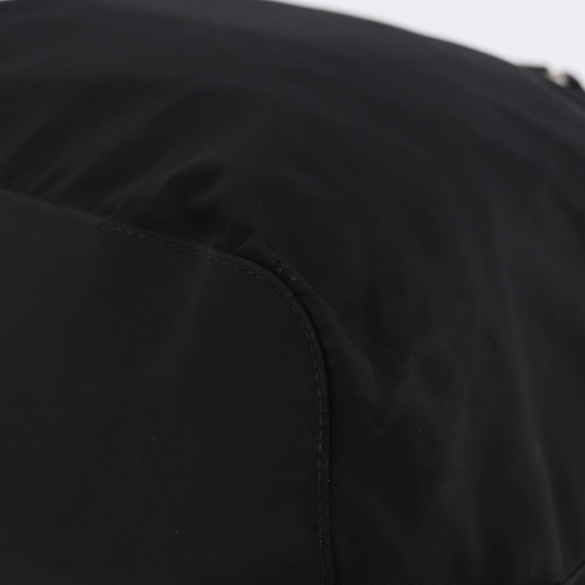 PRADA Backpack Nylon Black Silver Auth 199856A