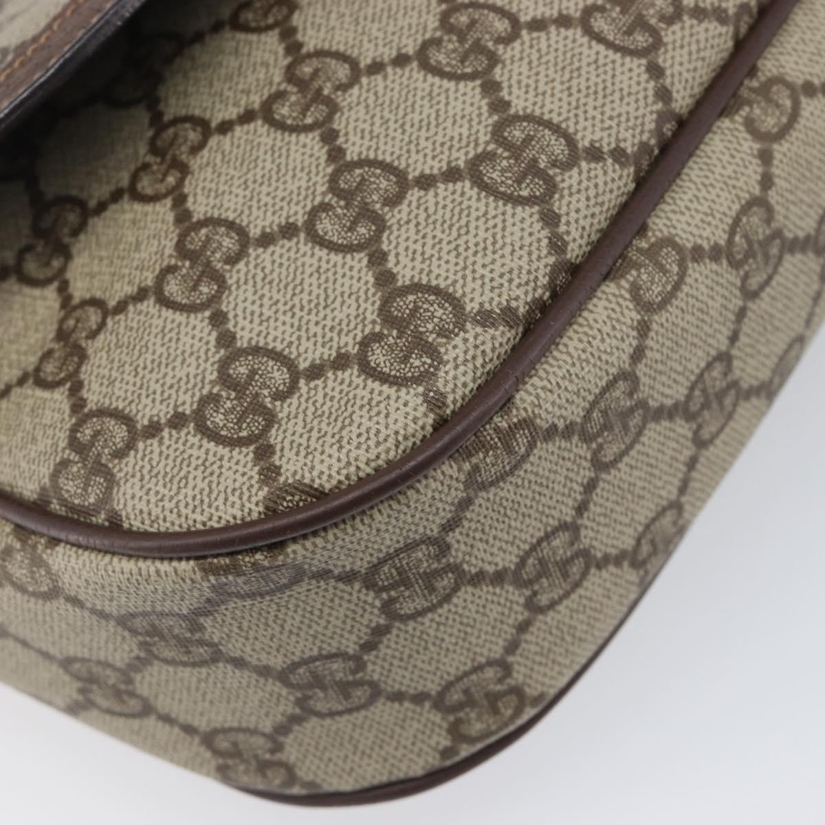 GUCCI GG Supreme Shoulder Bag PVC Beige Gold 001 115 6425 9411 Auth 199858