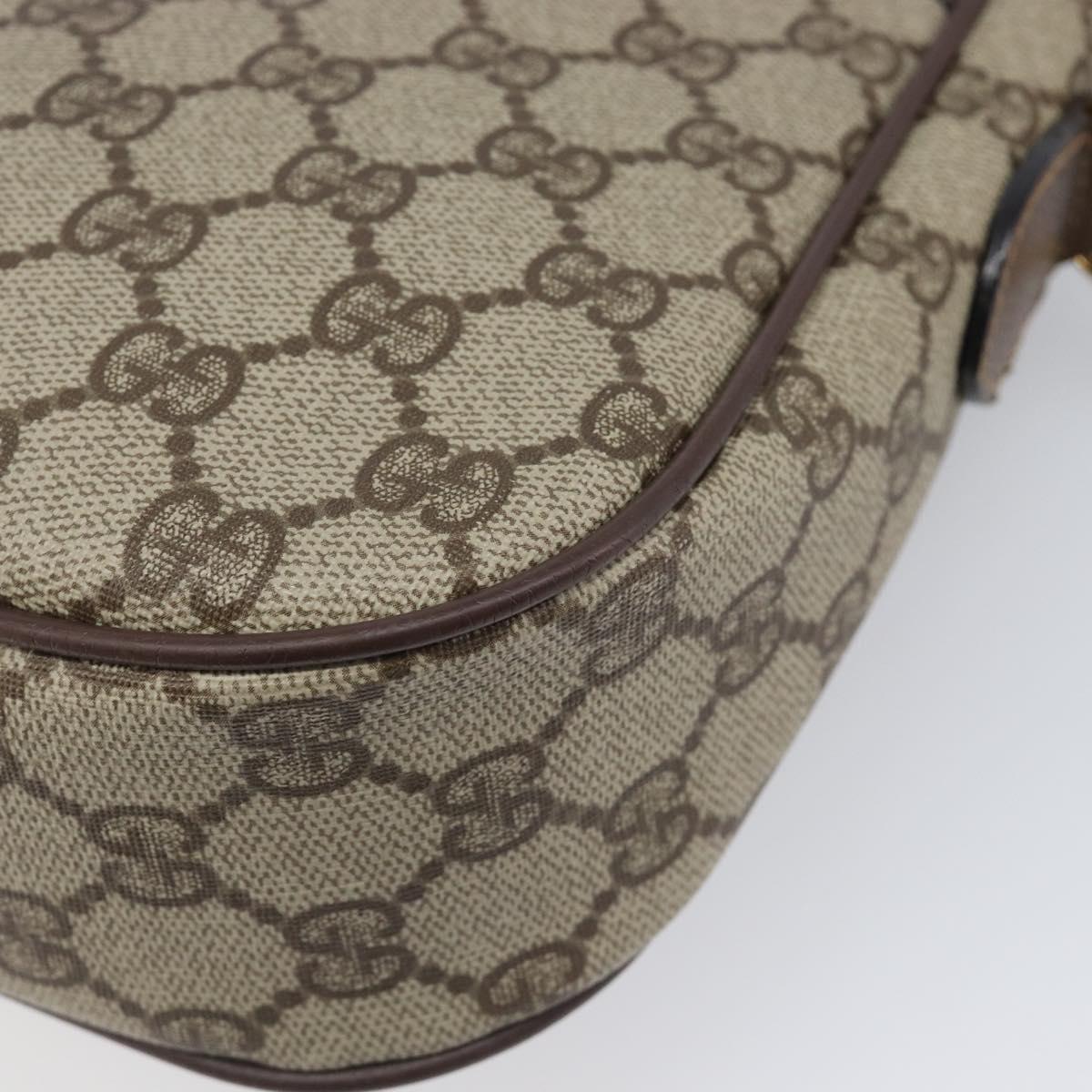 GUCCI GG Supreme Shoulder Bag PVC Beige Gold 001 115 6425 9411 Auth 199858