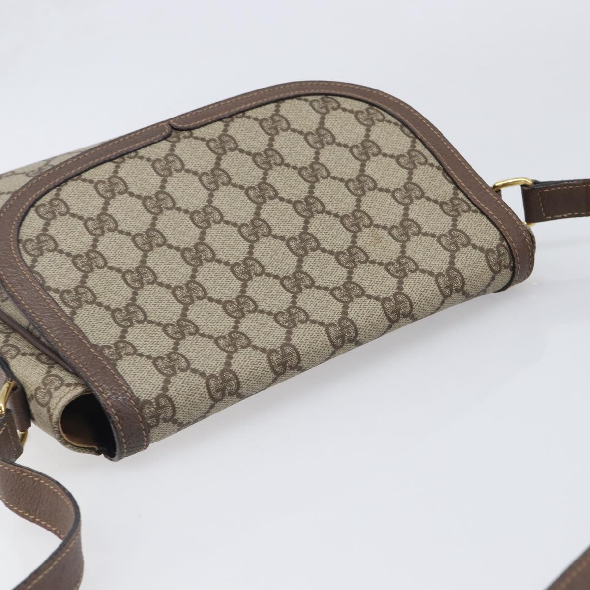 GUCCI GG Supreme Shoulder Bag PVC Beige Gold 001 115 6425 9411 Auth 199858