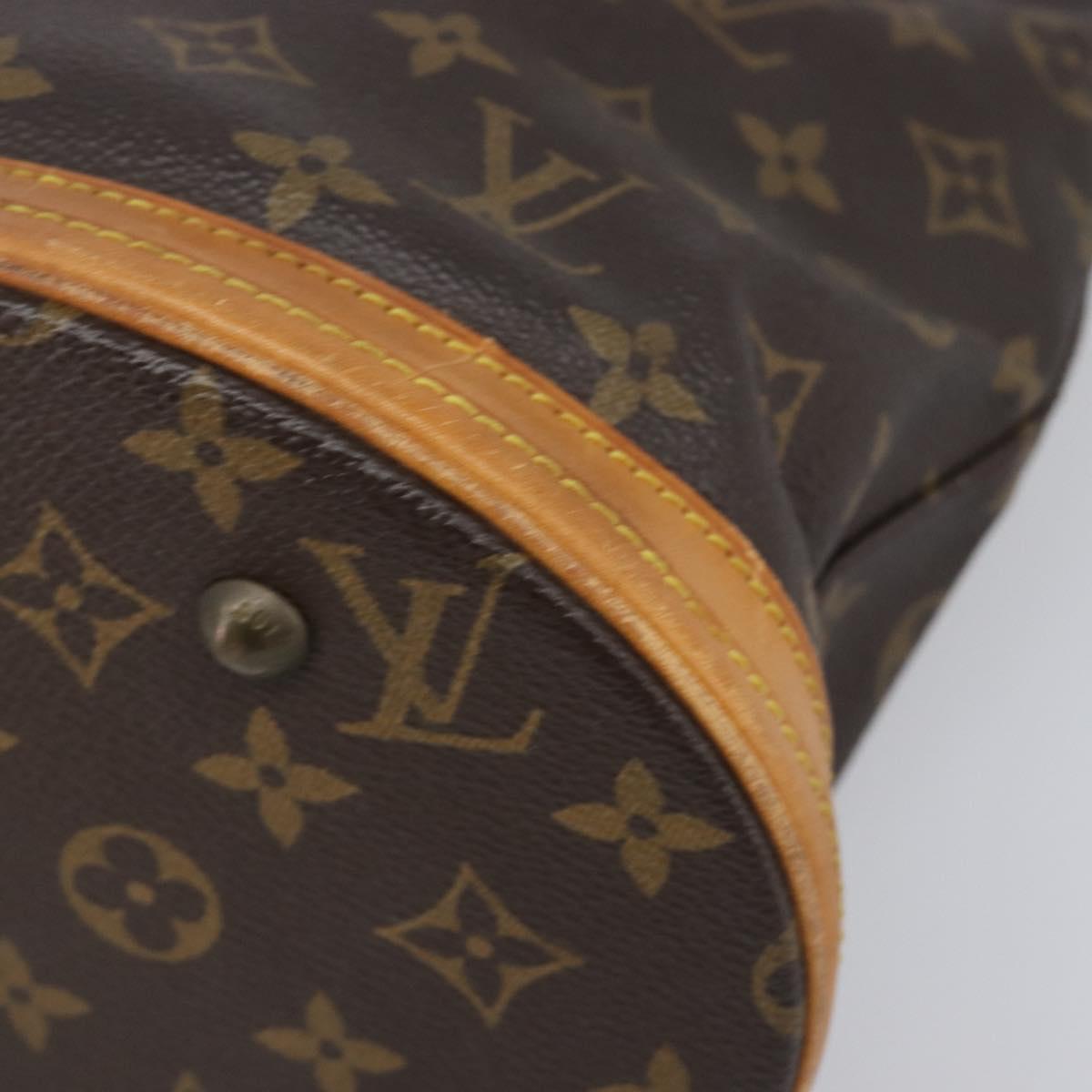 LOUIS VUITTON Monogram Bucket PM Shoulder Bag M42238 LV Auth 199861