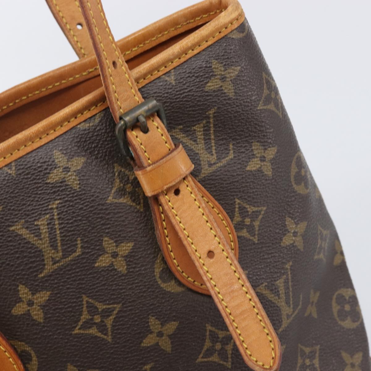 LOUIS VUITTON Monogram Bucket PM Shoulder Bag M42238 LV Auth 199861