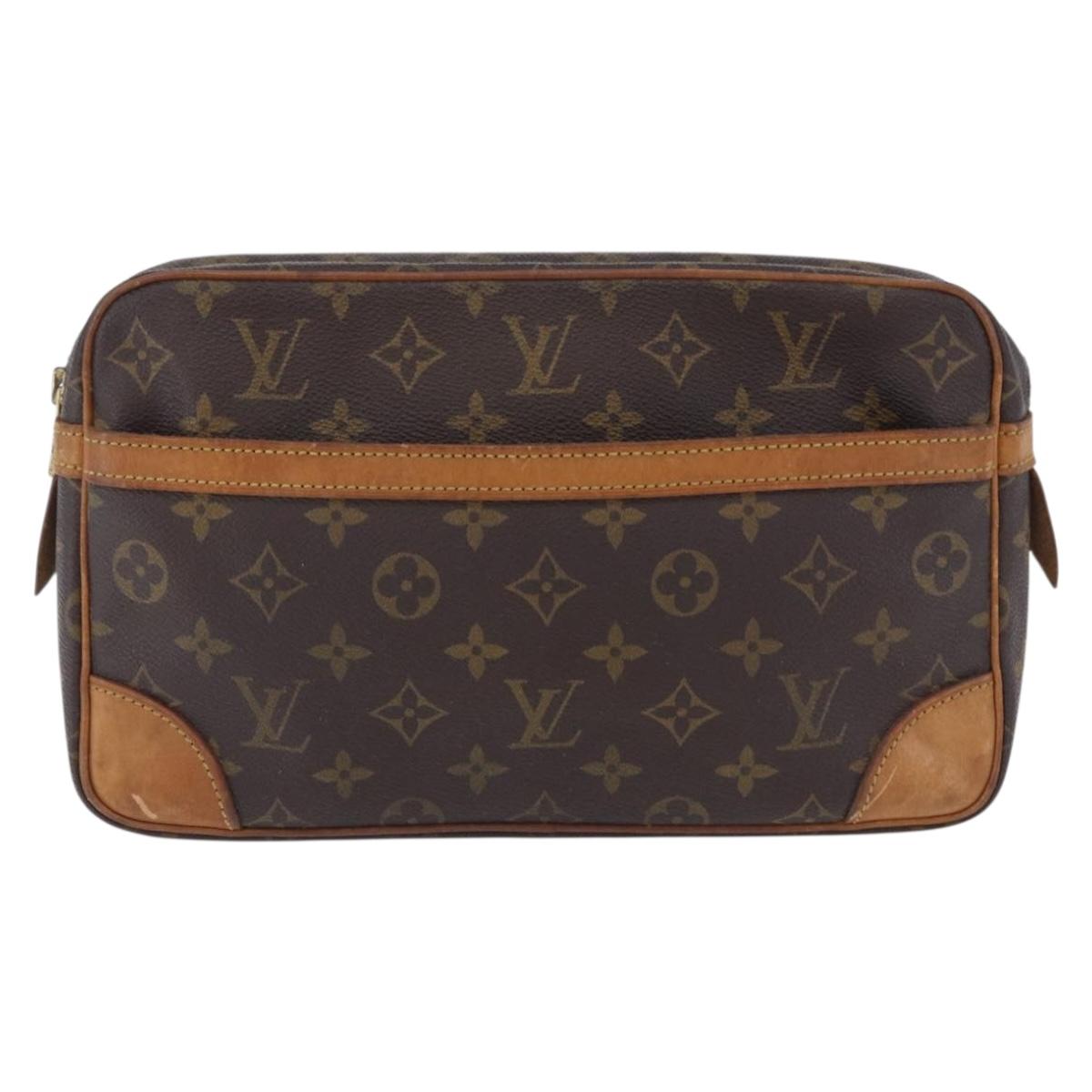 LOUIS VUITTON Monogram Compiegne 28 Clutch Bag M51845 LV Auth 199868