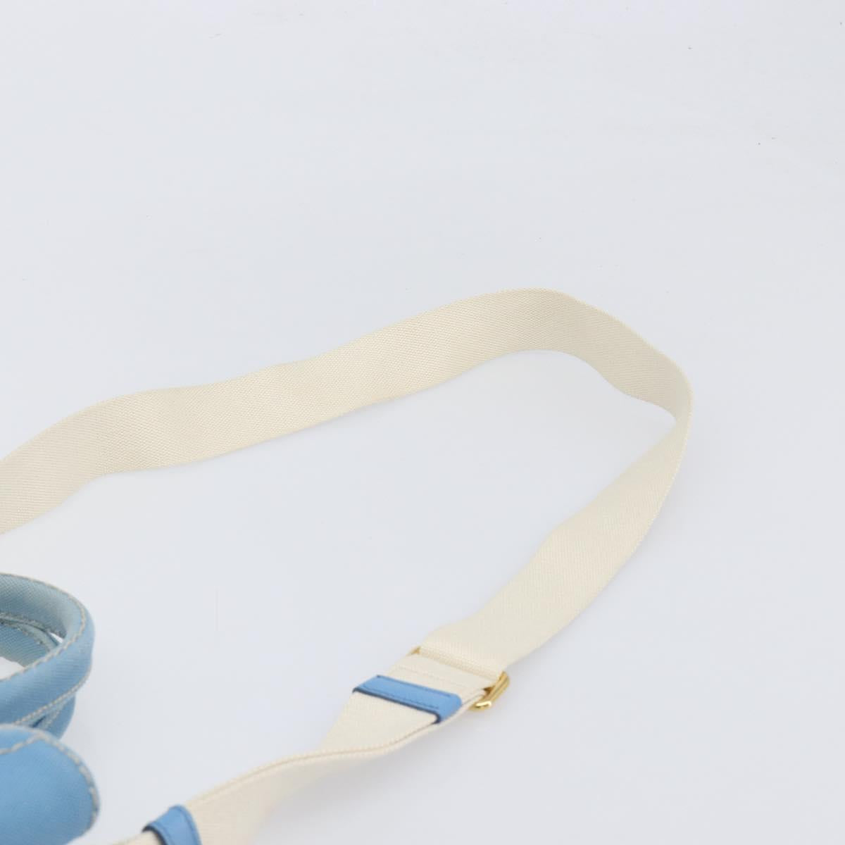 LOUIS VUITTON Canapa PM Hand Bag Canvas 2way Light Blue Gold LV Auth 199874V