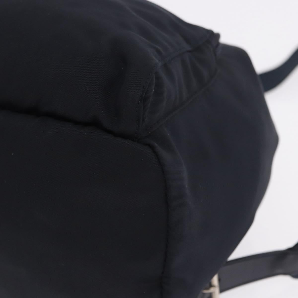 PRADA Backpack Nylon Black Silver Auth 199882A