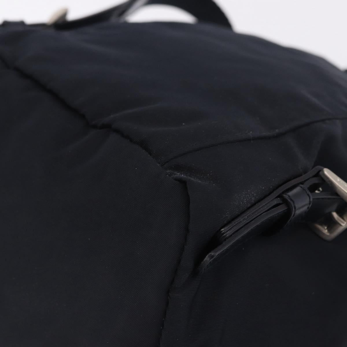 PRADA Backpack Nylon Black Silver Auth 199882A