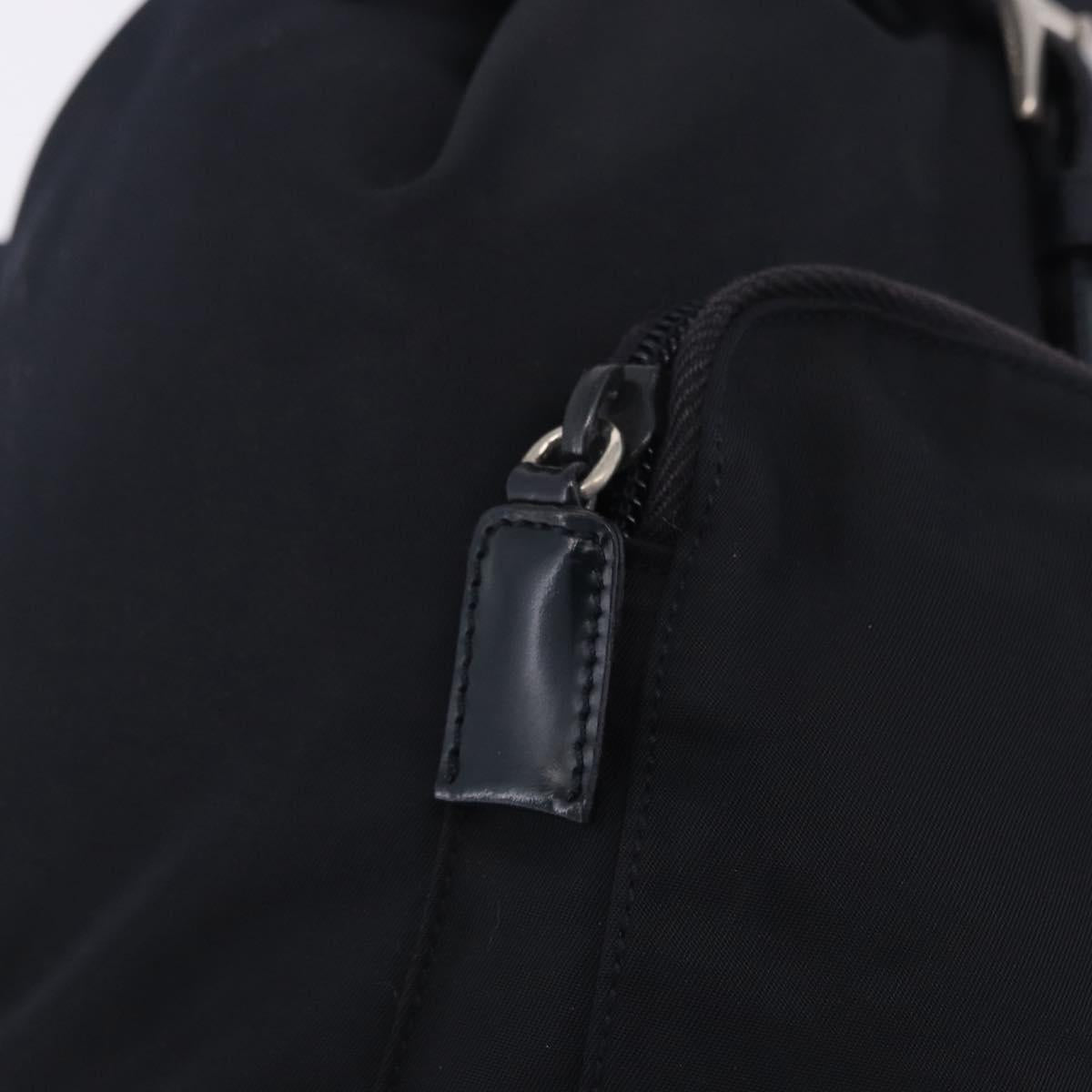 PRADA Backpack Nylon Black Silver Auth 199882A
