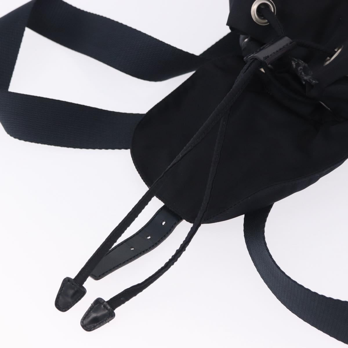 PRADA Backpack Nylon Black Silver Auth 199882A