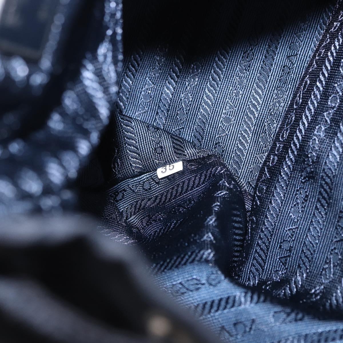 PRADA Backpack Nylon Black Silver Auth 199882A