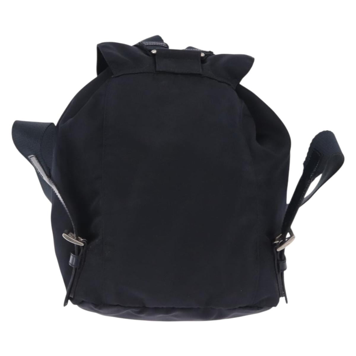 PRADA Backpack Nylon Black Silver Auth 199882A