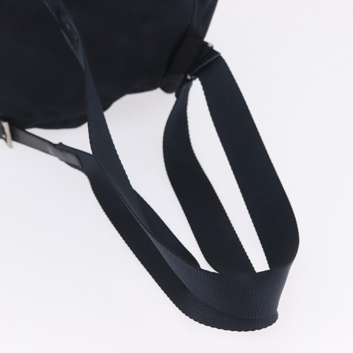 PRADA Backpack Nylon Black Silver Auth 199882A