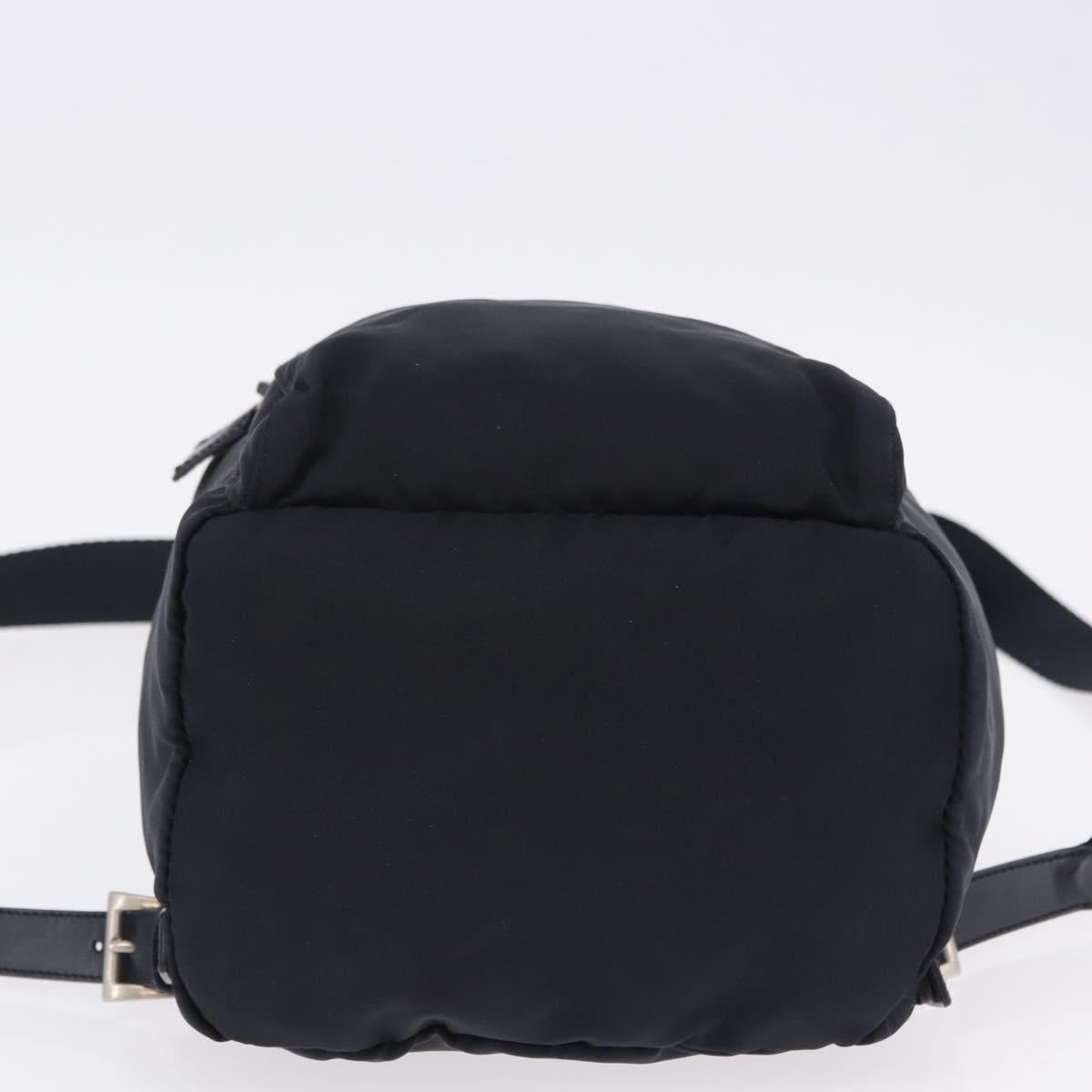 PRADA Backpack Nylon Black Silver Auth 199882A