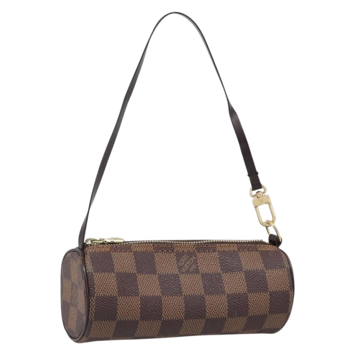 LOUIS VUITTON Damier Ebene Papillon Pouch LV Auth 199885A