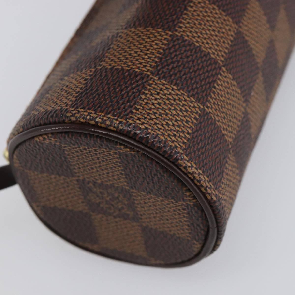 LOUIS VUITTON Damier Ebene Papillon Pouch LV Auth 199885A