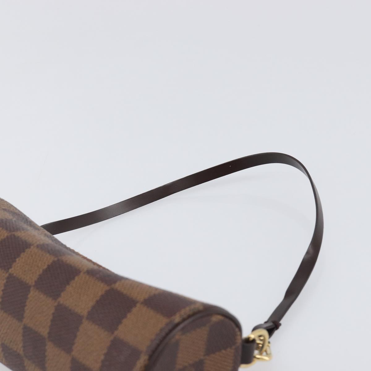 LOUIS VUITTON Damier Ebene Papillon Pouch LV Auth 199885A