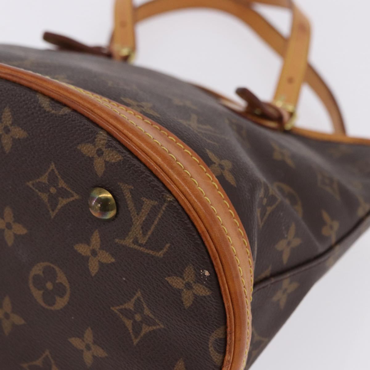 LOUIS VUITTON Monogram Bucket PM Shoulder Bag M42238 LV Auth 199887